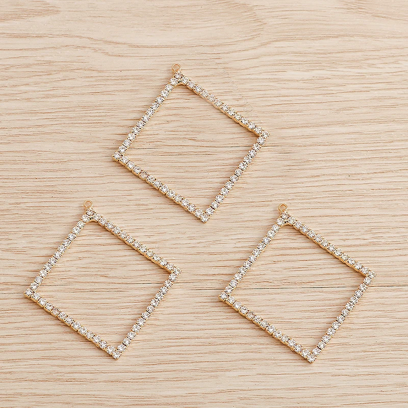 Tusember 5 Stück Kristall-Dreieck-Rund-Quadrat-Anhänger für Schmuckherstellung DIY Halskette Ohrringe Armband Handgemachtes Zubehör – Detail 3