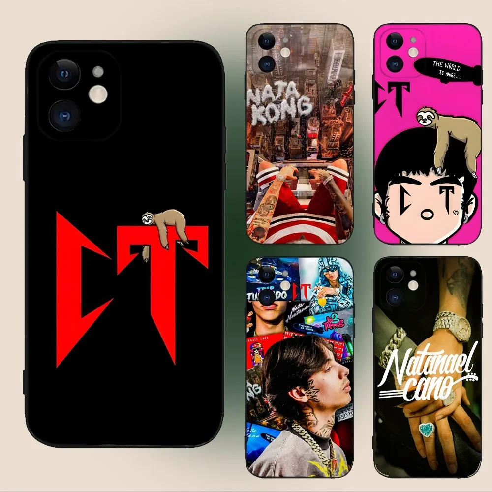 

Natanael Cano Rapper CT Phone Case For iPhone 15,14,13,12,11,Plus,Pro Max,XS,X,XR,SE,Mini,8,7 Soft Silicone Black Cover