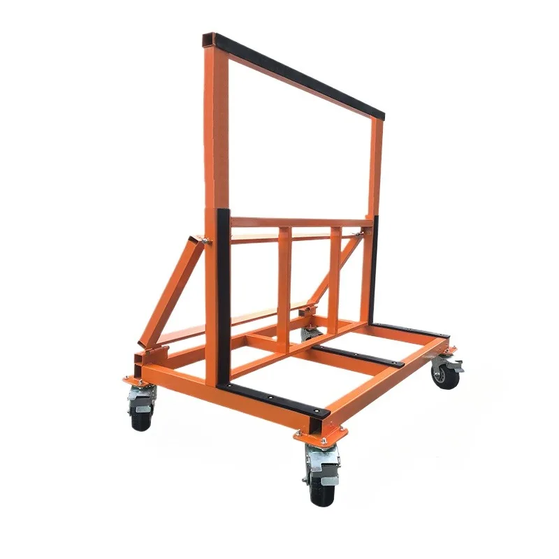 

High Quality 120cm 800kg Load Bearing Glass Transport Trolley 4-wheeled Tile and Gypsum Board Transporter