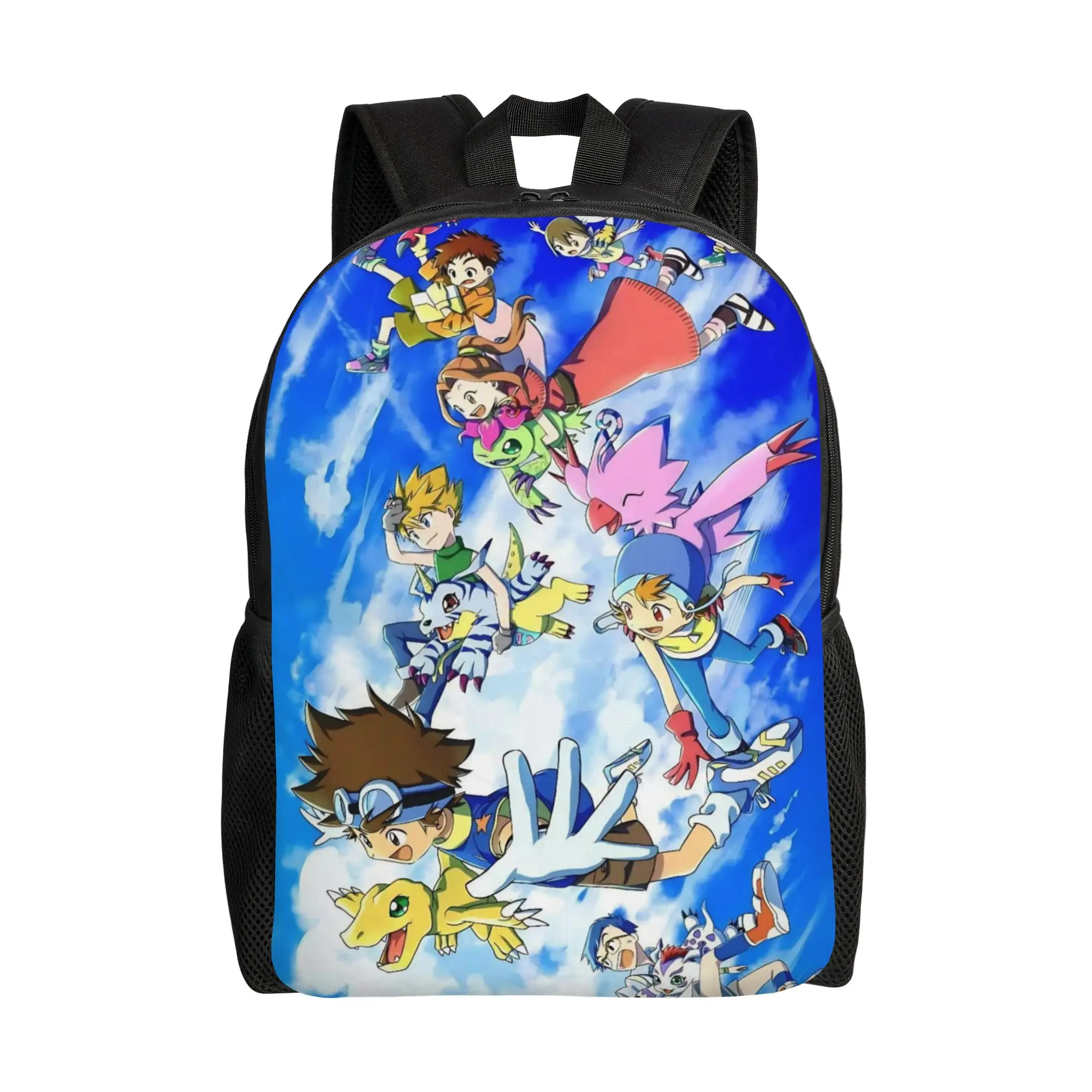 

Digimons Cartoon Fashion Backpack Outdoor Student Hiking Travel Daypack for Men Women Laptop Computer Canvas Bags