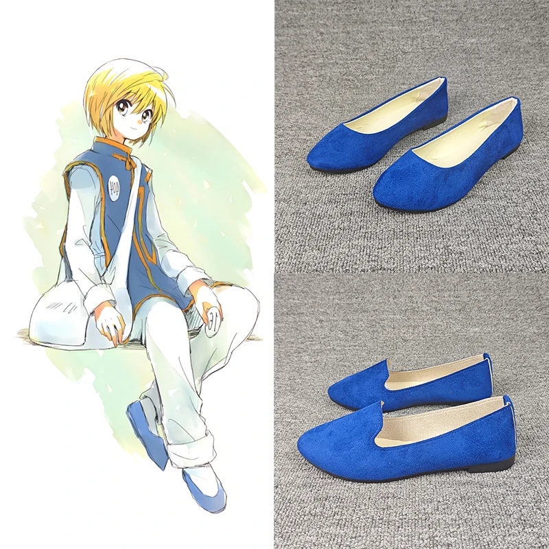 

2026 Anime Cosplay Blue Flat Shoes - Soft Comfortable Loafers for Character Role-Play Comic Con & Daily Casual Wear