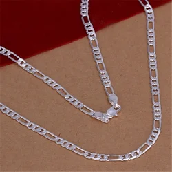 Popular Beautiful Fashion Elegant Silver Color Charm 4MM WOMEN LADY Nice Chain Hot Necklace Jewelry