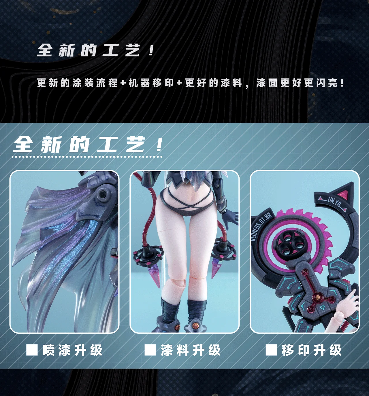 

Dimensional Figurative Guochuang Mecha Ji Niang 1/12 The Original Witch Lin Ya Action Figure, Toy Figure, Collection of Gifts