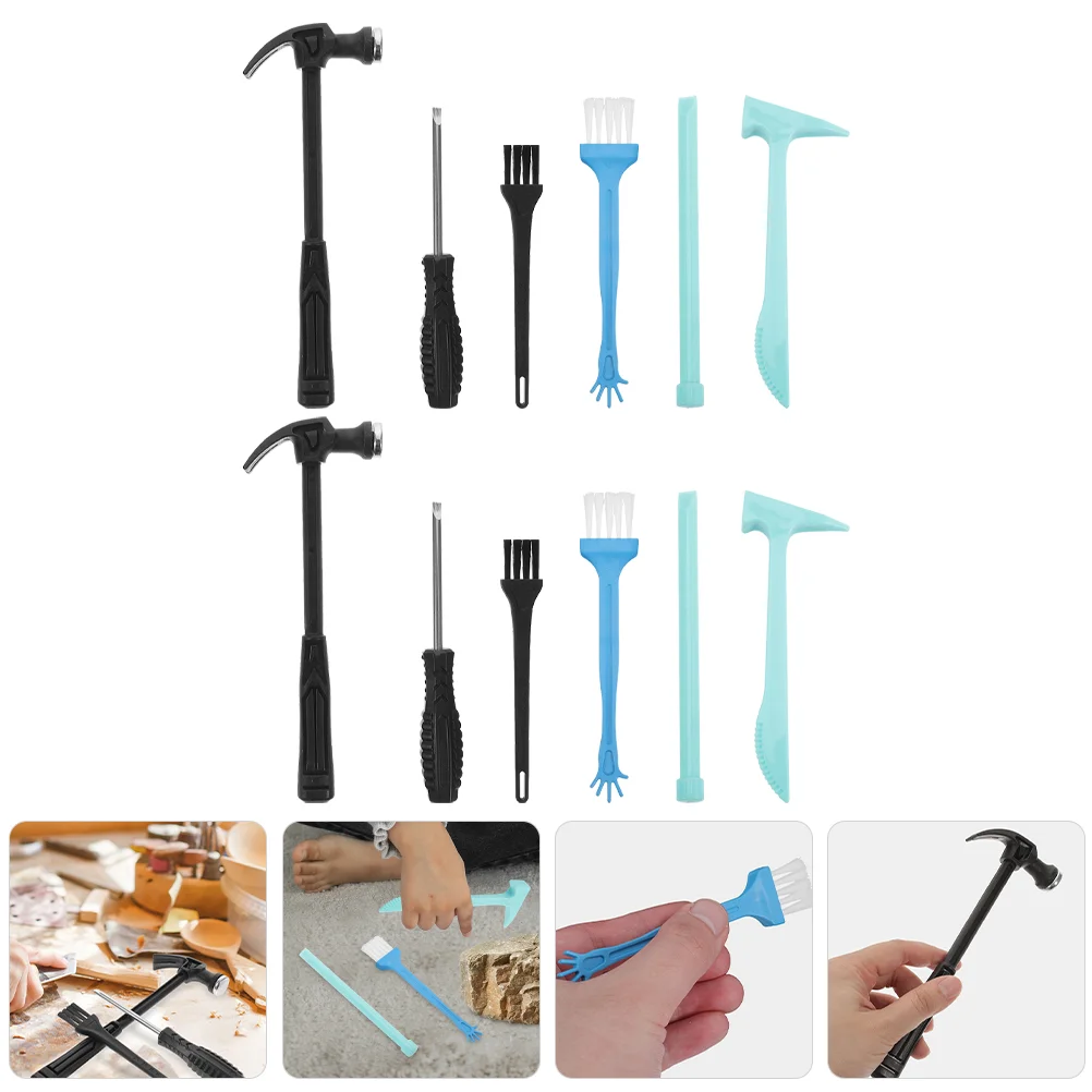 

4 Sets Children's Digging Toys Tool Plastic Hammer Excavation Metal For Gemstones And Crystals Kids Kit