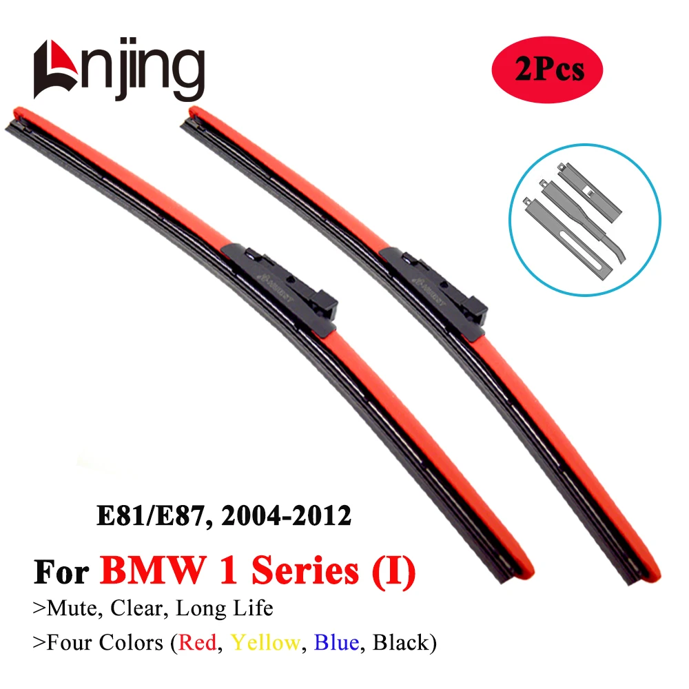 

LNJING Colorful Wiper Blades for BMW 1 Series E81 E87 Hatchback 2004 2005 2006 2007 2008 2009 2010 2011 2012 Windshield Brushes