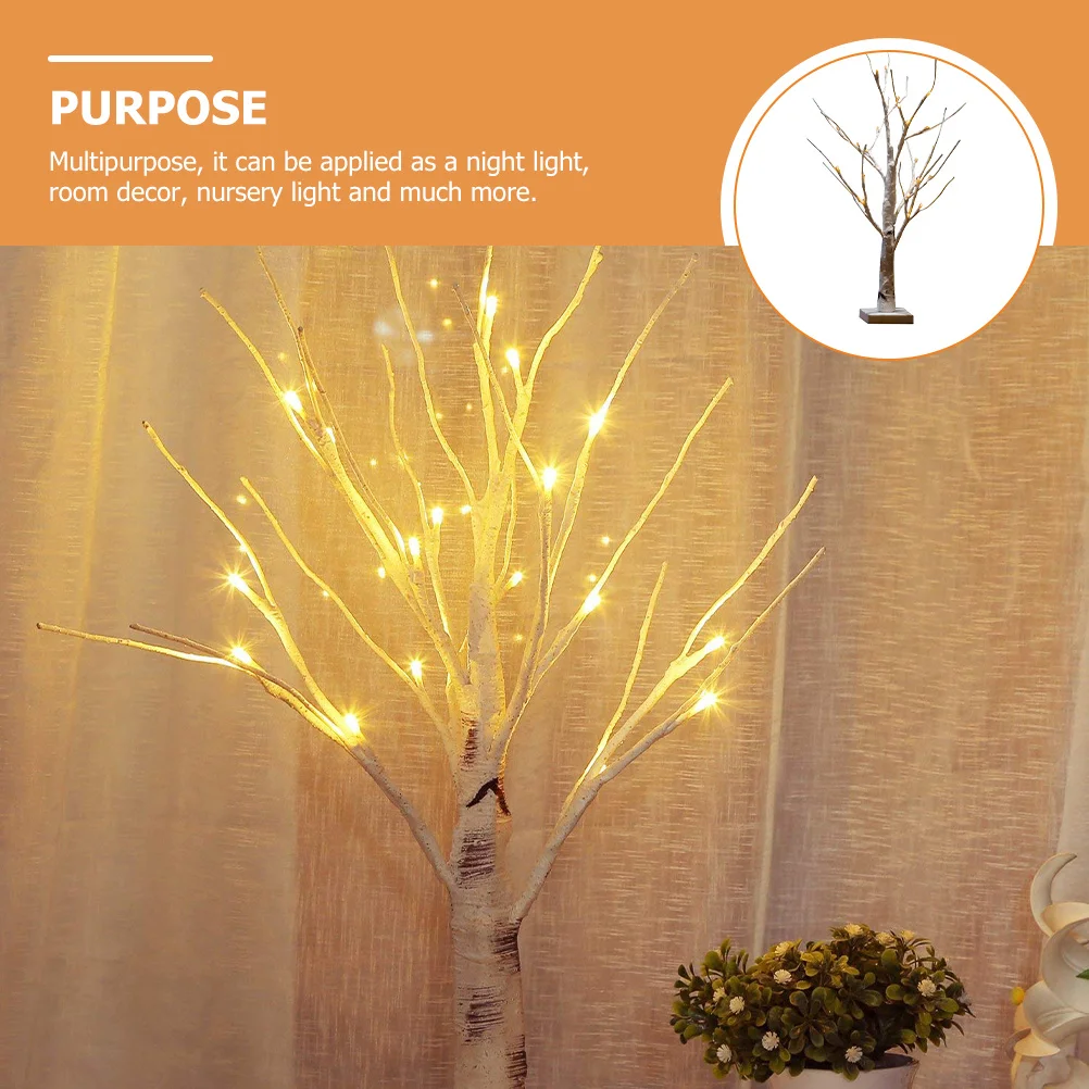 

Simulated Birch Tree 24 LED Bedroom Table Lamp Desk Lamp Nightstand Light Nursery Night Light Room Decor Photography Gift
