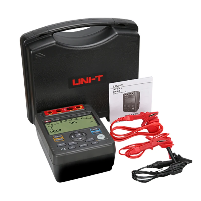 UNI-T Isolatieweerstandstester UT511 1000V Aardingsmeter 10GΩ Mega Tester Auto Range LCD Backlight AC DC Voltmeter