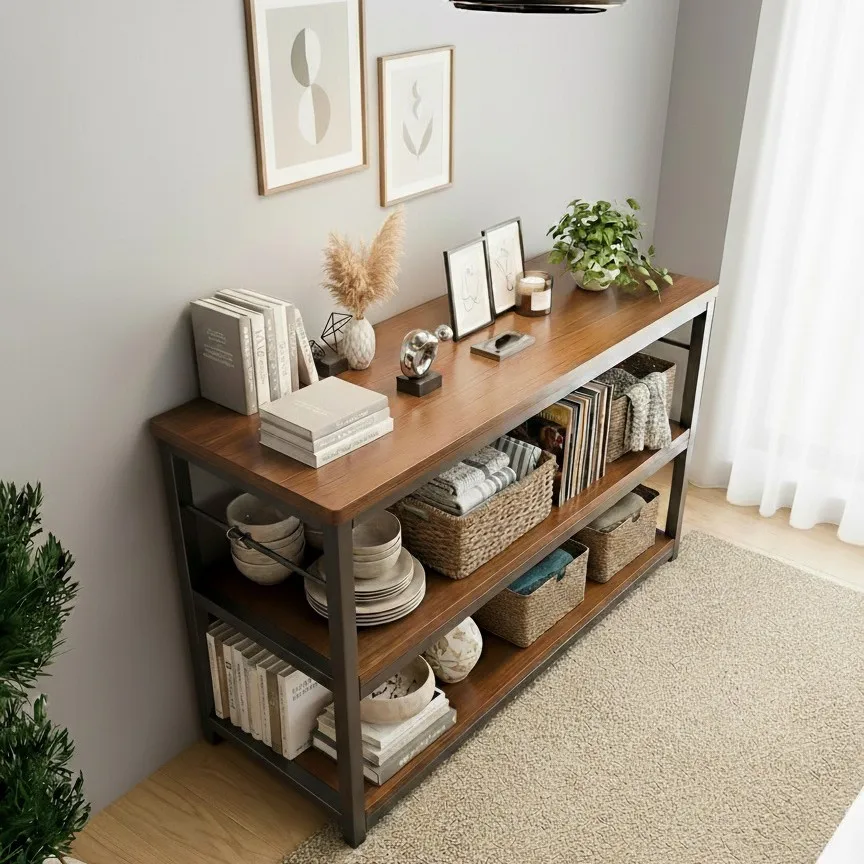 Floor shelf Integrated wall bookshelf Bedroom storage rack Multi-layer kitchen rack Storage rack