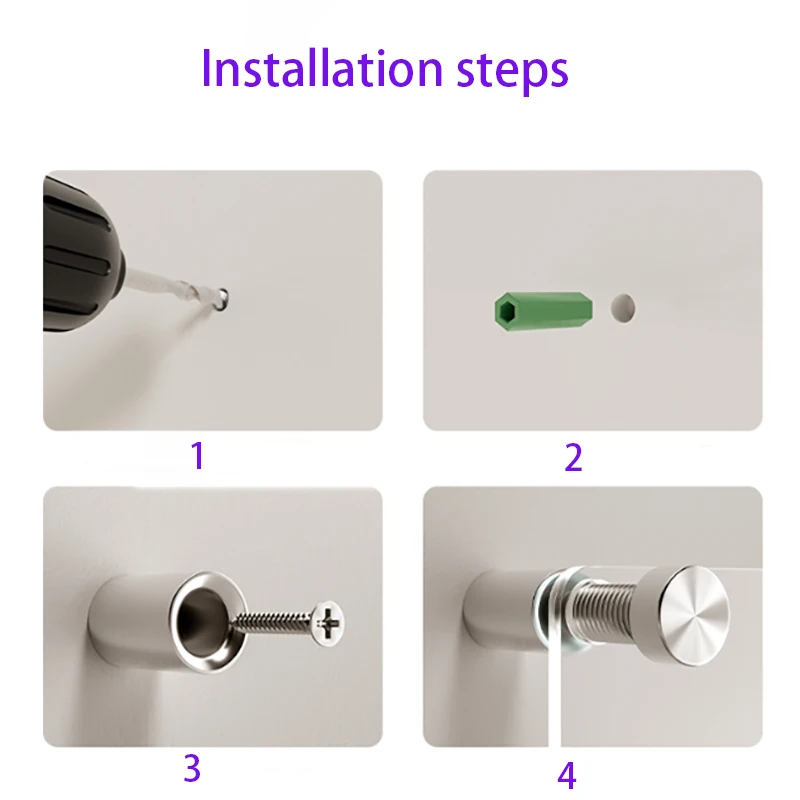 4-36 個広告ネイルガラスファスナー直径 12 ミリメートル-19 ミリメートルステンレス鋼ネジ広告ブラケットネイル固定ネジハードウェア