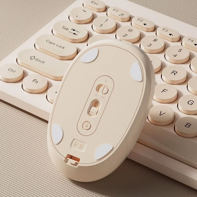 Recarregável Dual Mode Wireless BT Mouse, Mouse portátil Silent Gaming, Laptop, Desktop, Tablet, BT 5.2, Receptor USB, 2.4G