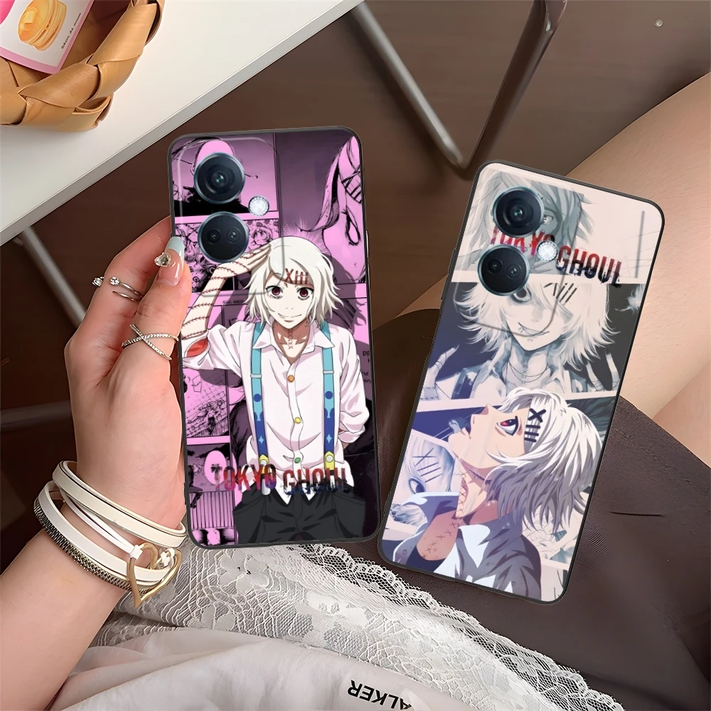 Tokyo Ghoul Juuzou Suzuya Mobile Phone Case for OPPO Find X5 X3 X2 A93 Reno 8 7 Pro A74 A72 A53 Black Soft Phone Cover Shell