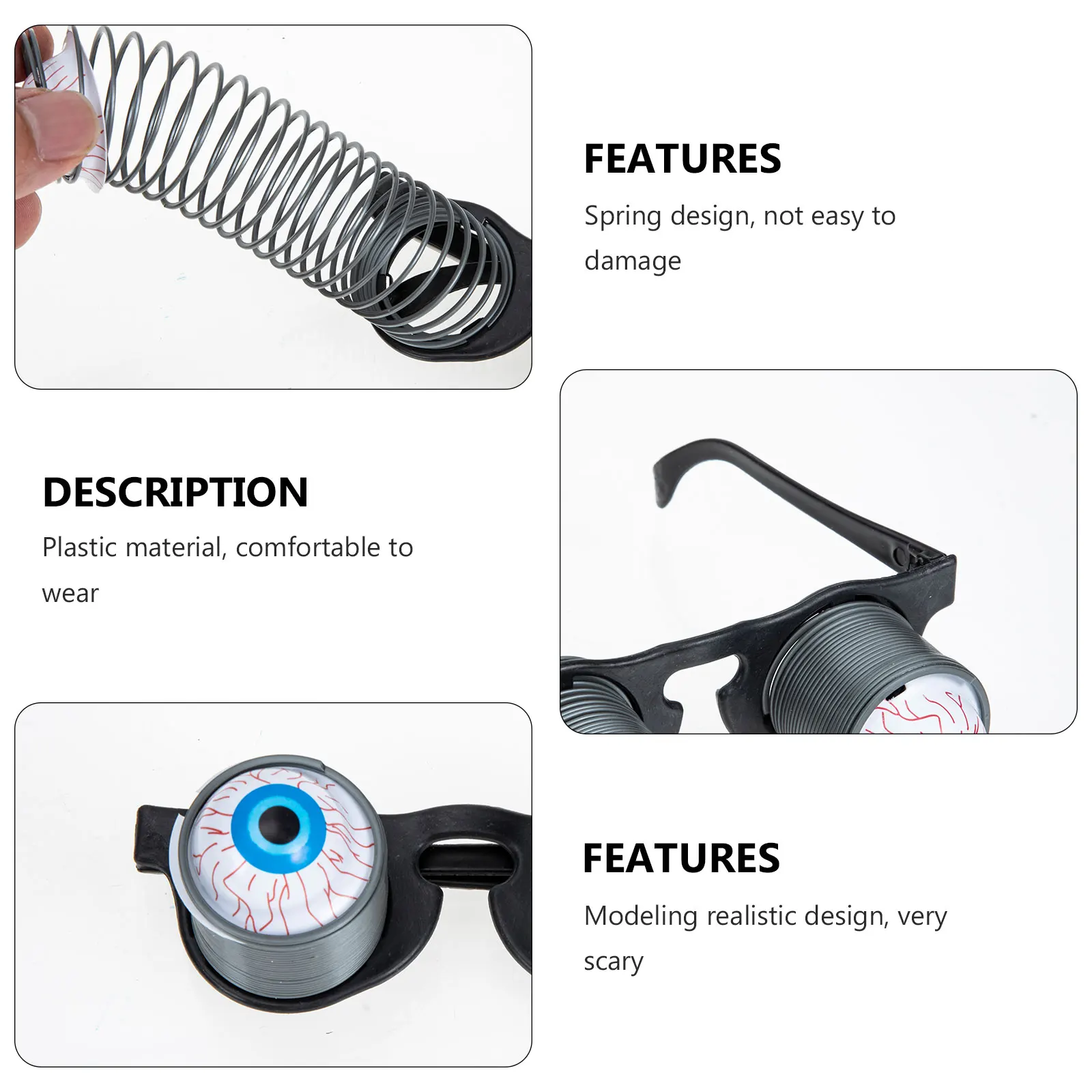 3 個の面白いメガネパーティーハロウィンアイ眼球眼鏡いたずら仮装用