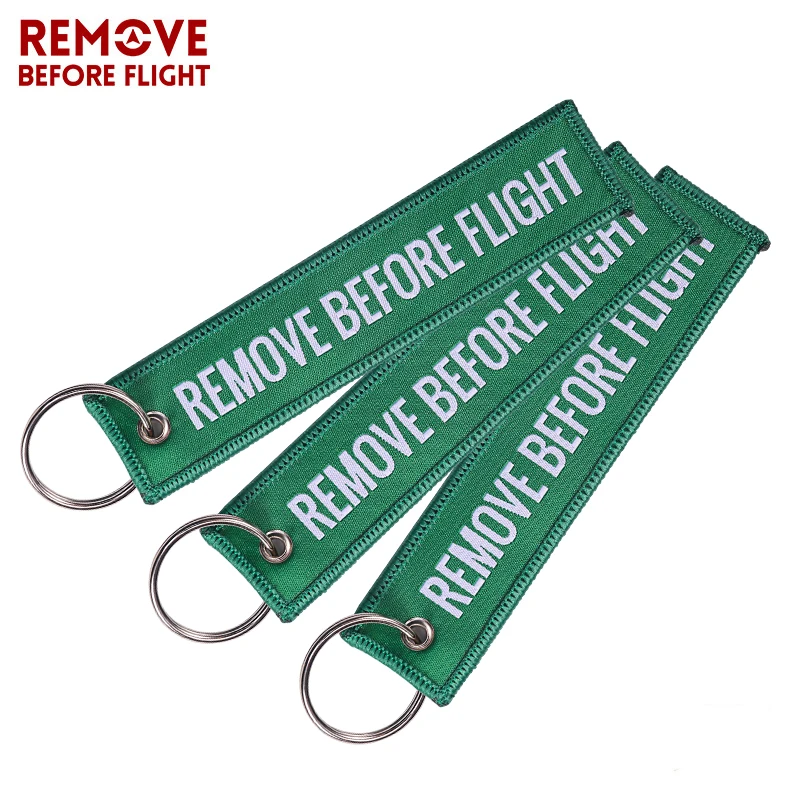 3PCS Colorful Remove Before Flight Keychain Both Sides Woven Aviation Gifts Pendant Tags Keychain For Motorcycles Car