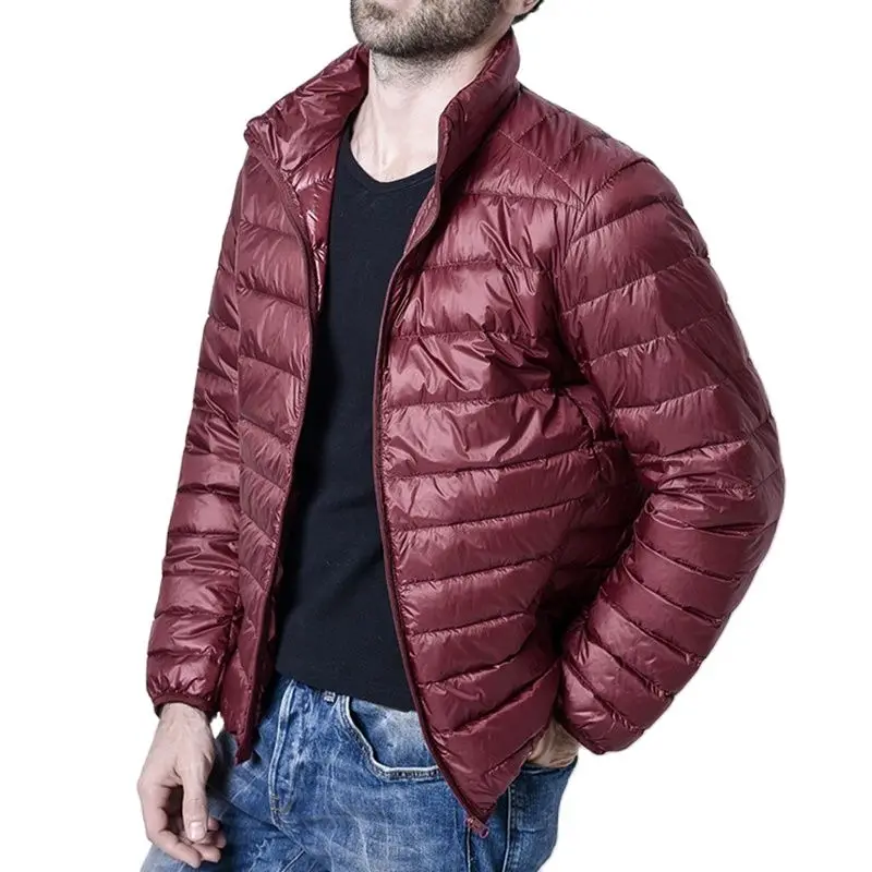 Winter Men's Down Jacket Ultra Light   Men Windbreaker Feather  Man Lightweight Portable Warm Coat