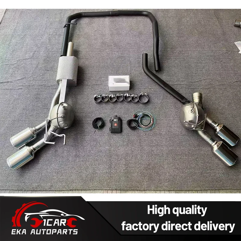 G63 Style Dual Side Quad Out Exhaust Muffler For Benz G‑Class W464 W465 Diesel G350D G400D G450D Multi‑Mode Adjustable Sound
