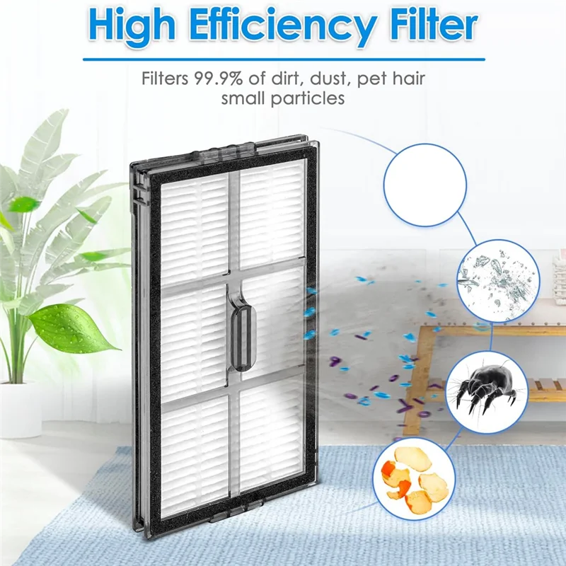 ABZA-交換メインサイドブラシ Hepa フィルターモップ布ダストバッグ Roborock Saros 10R ロボット掃除機用