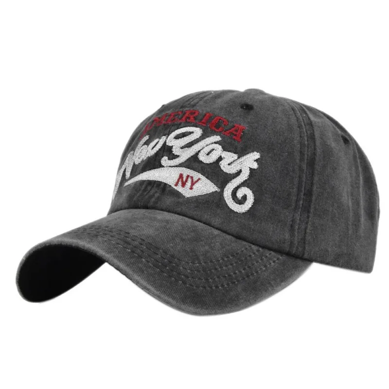 

SAYA Cross Border New York Baseball Cap Letter Embroidered Cap Retro distressed Hat Sun Hat Hip Hop Hat