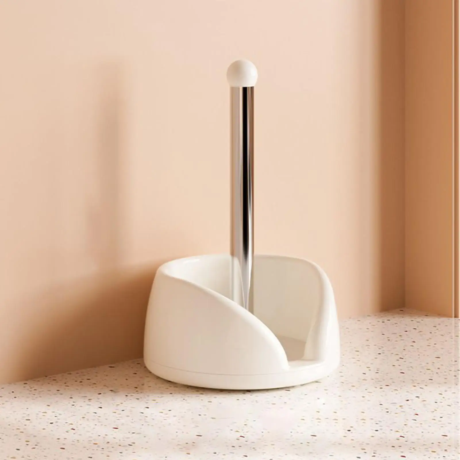 

Paper Towel Holder Multi-functional Stainless Steel Rotating Home Supplies Kitchen Towel Holder for Home Apartment Counter Hotel