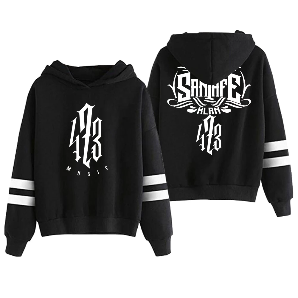 

2026 Santa Fe Klan Todo Y Nada Tour Hoodie 473 Music Merch Pocketless Parallel Bars Sleeve Sweatshirts Women Men Hip Hop Clothes