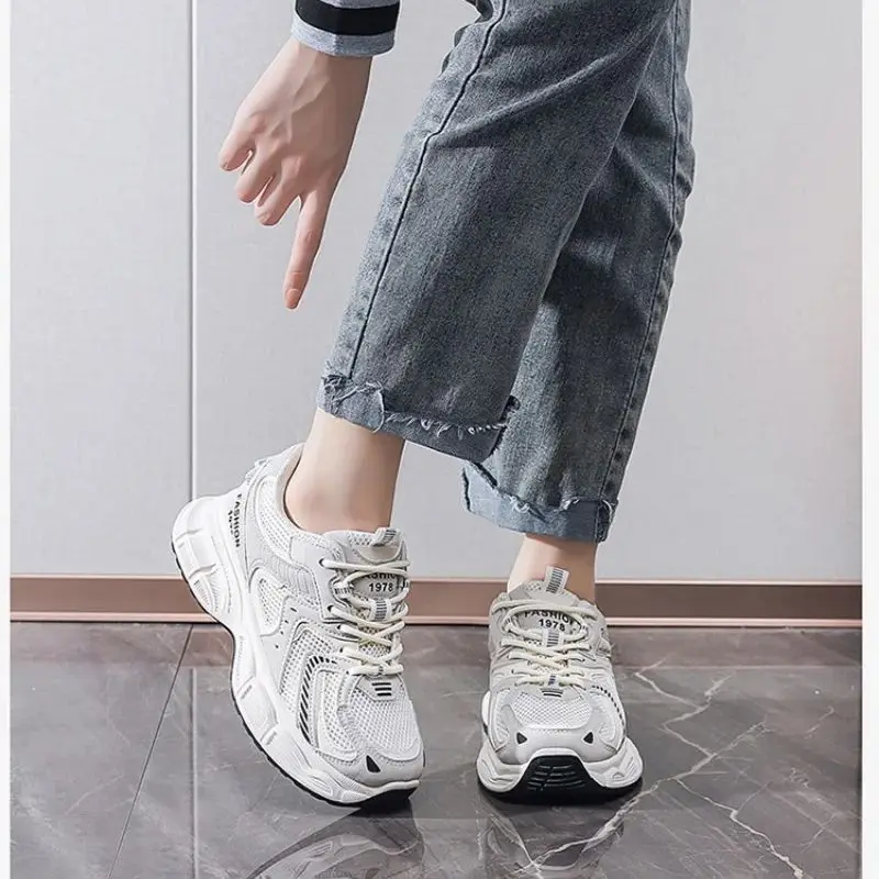 

Women's Spring Autumn Outdoor Sports Shoes Casual Versatile Thick-Soled Trendy Dad Sneakers Youth Running Footwear