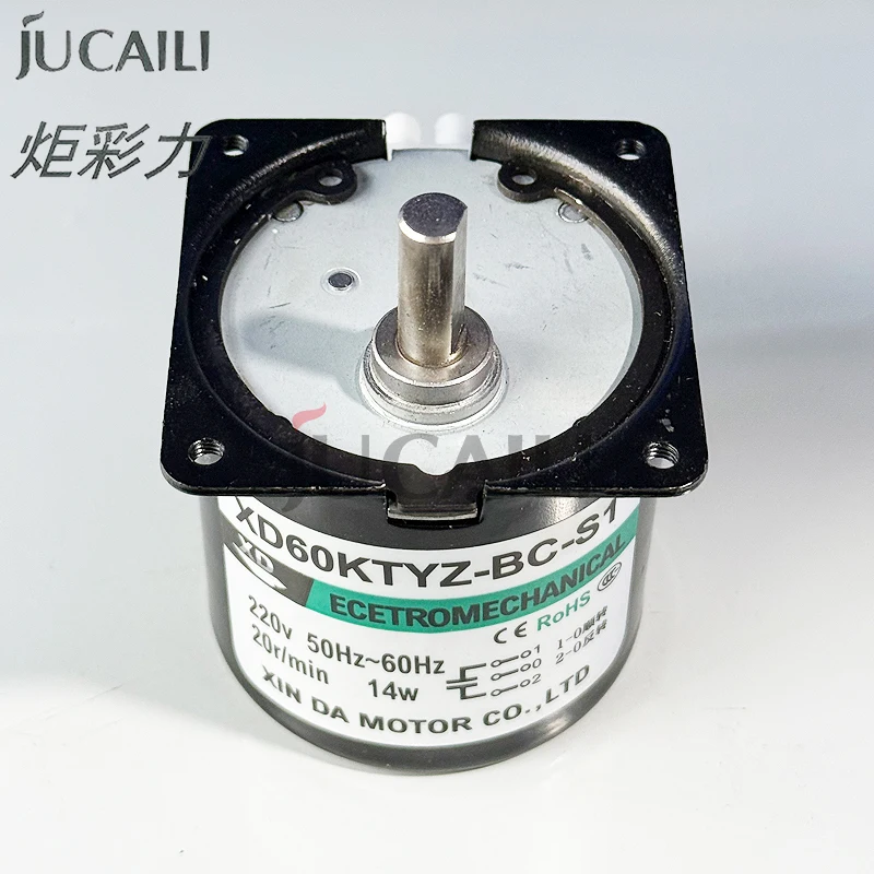 

JUCAILI New XD60KTYZ-BC-S1 Motor 50-60HZ for 220V ECETROMECHANICAL with 8mm shaft 14W large format printer paper reel motor