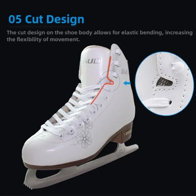Фигурные коньки для женщин, мужчин, детей, начинающих, художественная обувь для катания на коньках, удобные кожаные ботинки для выступлений в помещении и на открытом воздухе