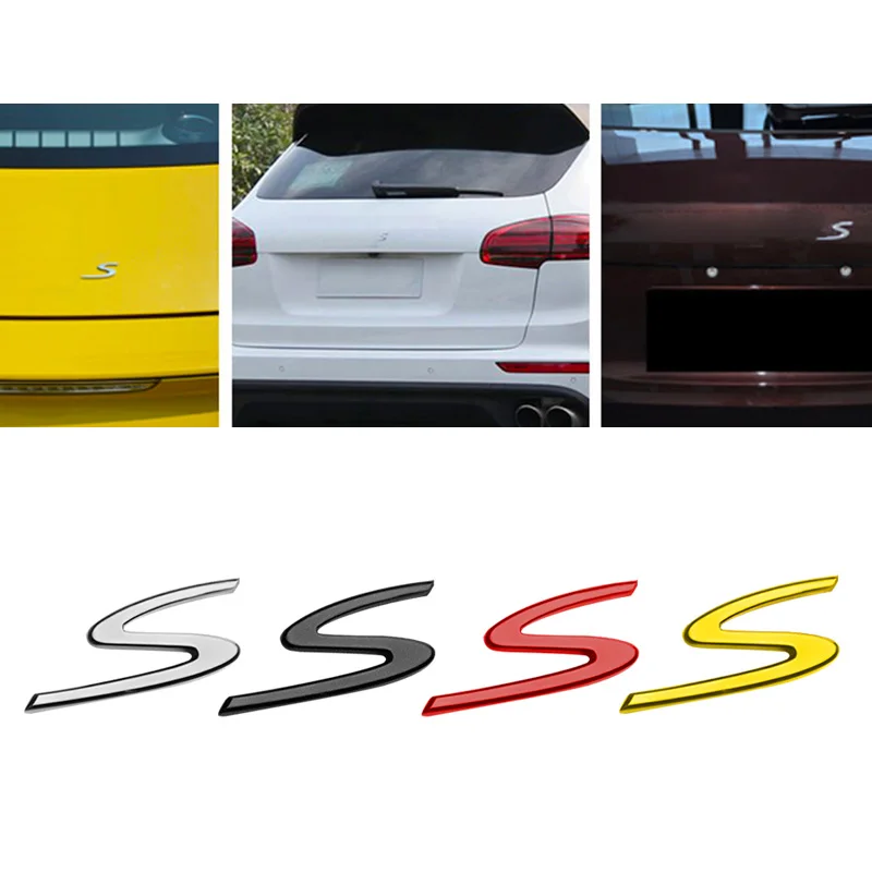 

1 Pcs Car Trunk Decoration Sticker For Porsche Macan Cayenne Panamera Cayman 718 911 Exterior Styling Modification Accessories
