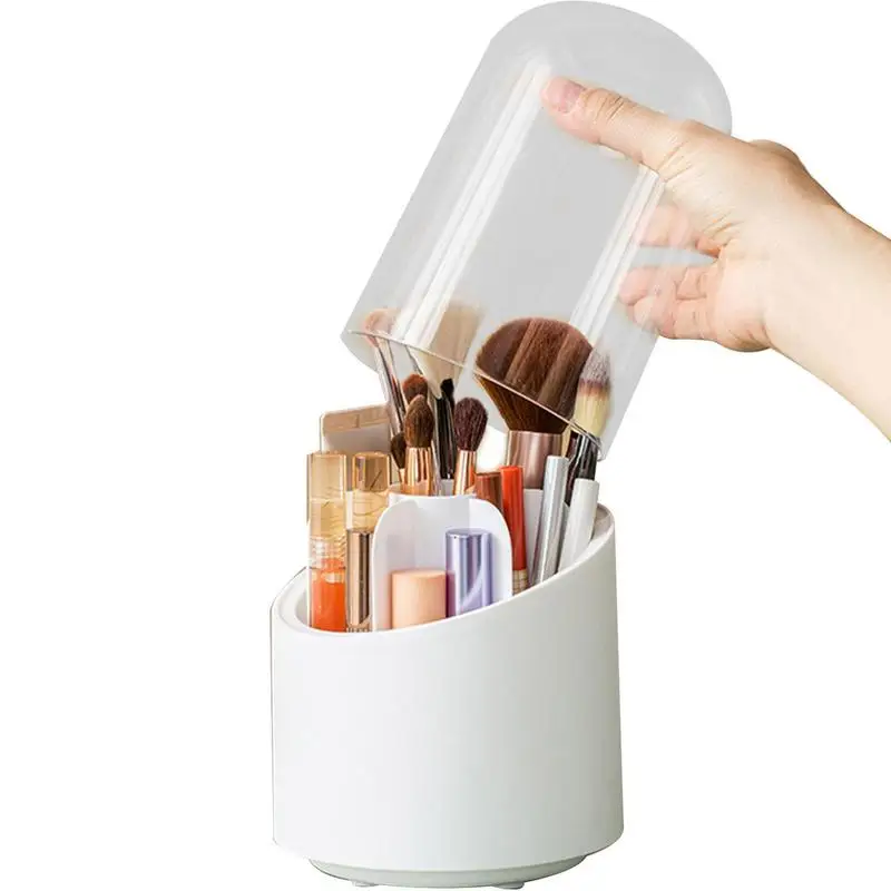 Makeup Brush Container 360 Antiskid Base Makeup Brush Holder 5 Slot Makeup Brushes Cup Pen Holder For Vanity Decor