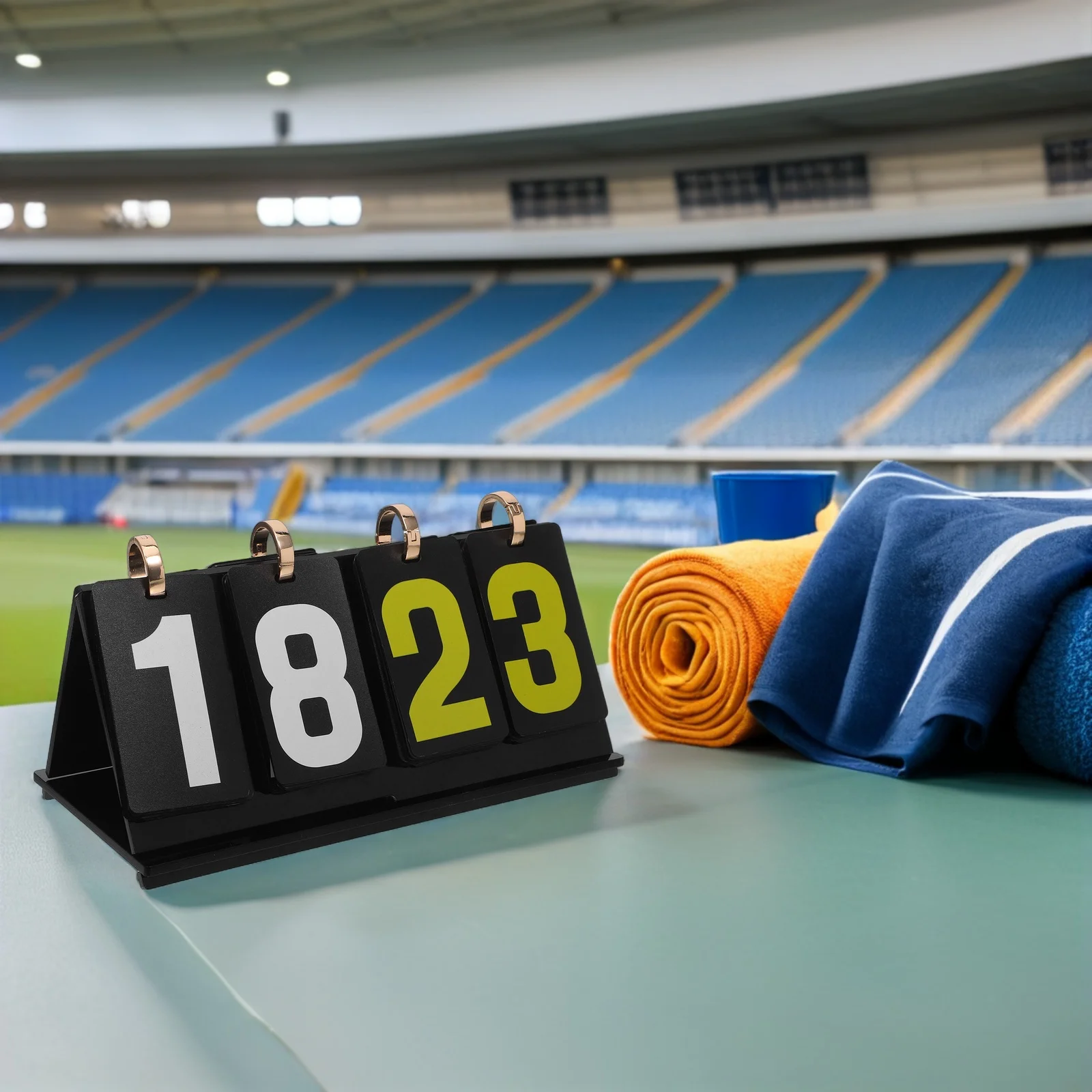 

Portable Tabletop Flip Scoreboard For Card Billiards Table Tennis Shuffleboard Competition Score Keeper Board