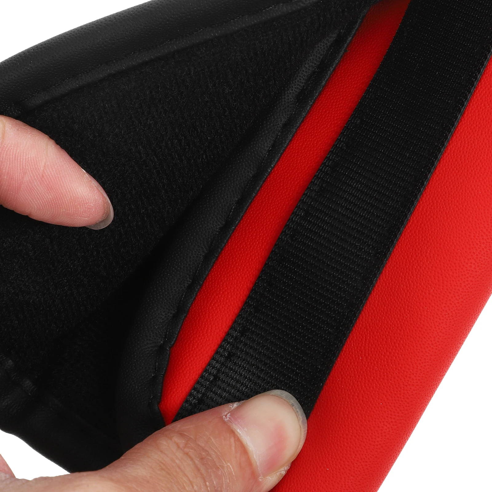 

PU Covers Shoulder Guard Protectors Car Accessories Black Red Color Stylish Design Breathable Texture Durable