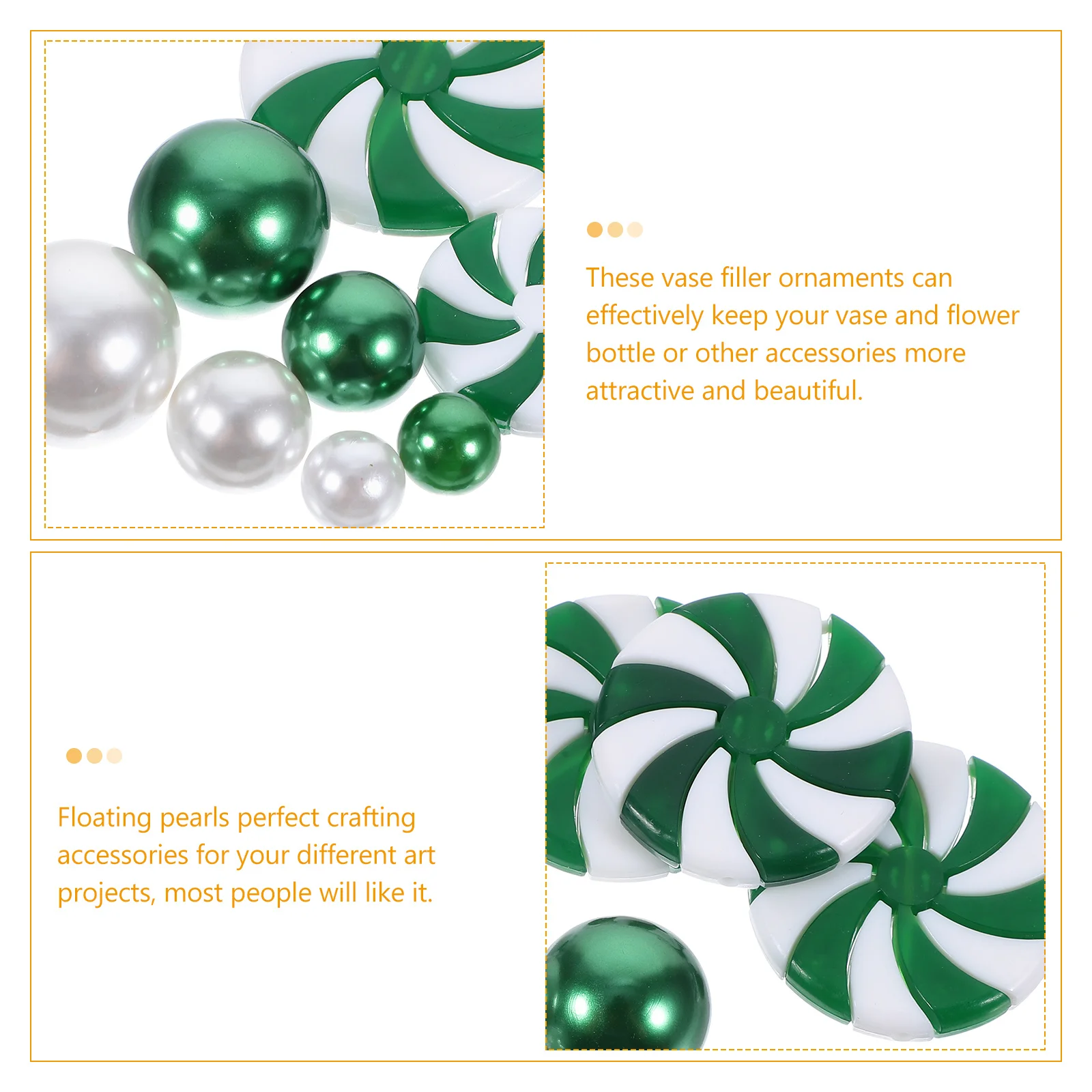 

1Set Christmas Floating Charms Vase Filler Acrylic Beads Candy Shape Vase Decorations for Table Centerpiece Xmas Party
