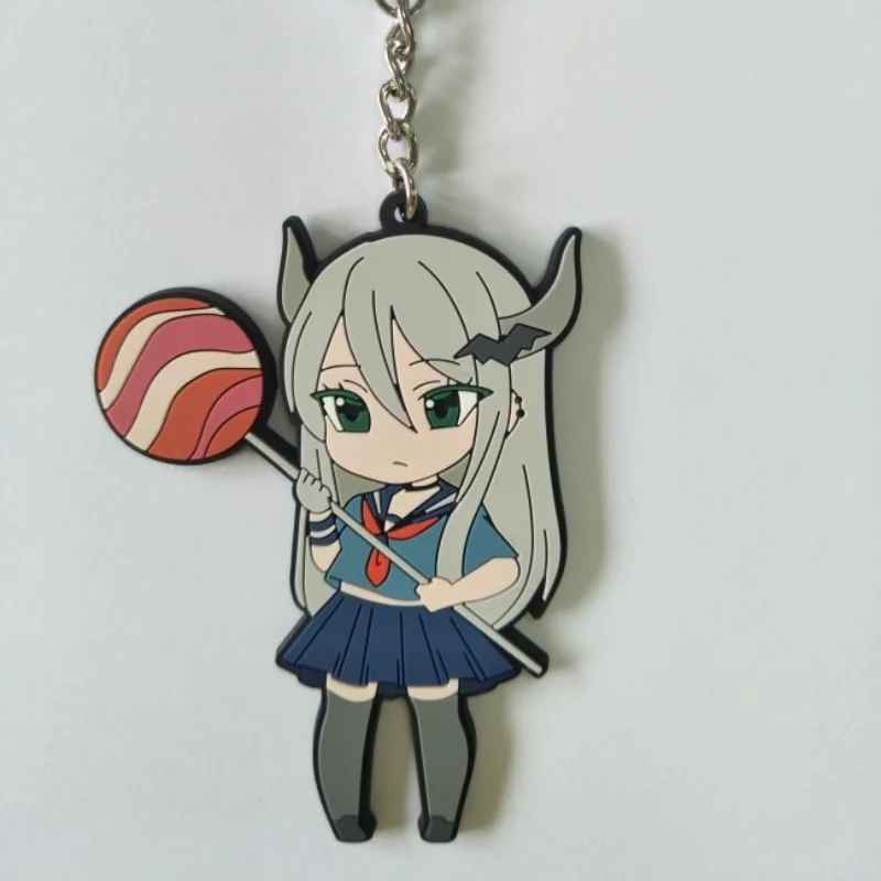 cartoon lovely girl key ring custom color key chain