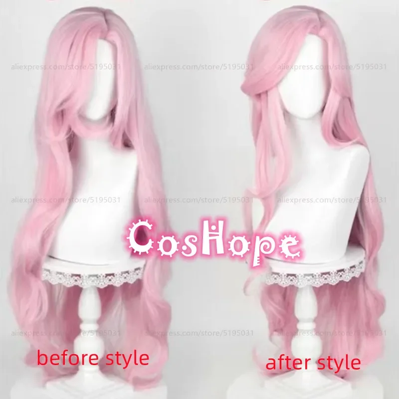 Fancychew cosplay wig unisex 100cm long curly wave hair pink wig anime cosplay wigs wigs heat resistant synthetic wigs