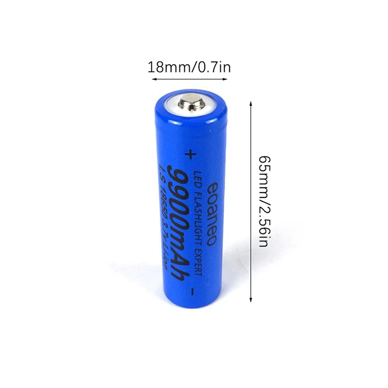 1Pc 18650 Battery Rechargeable Battery 3.7V 18650 9900mAh Capacity Li-ion Rechargeable Battery For Flashlight Torch Battery