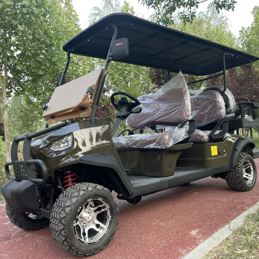 New Suitable Golf Cart For Club Schools New Energy Electric Golf Cart With Solar Panels Forward And Reverse Switch Golf Cart