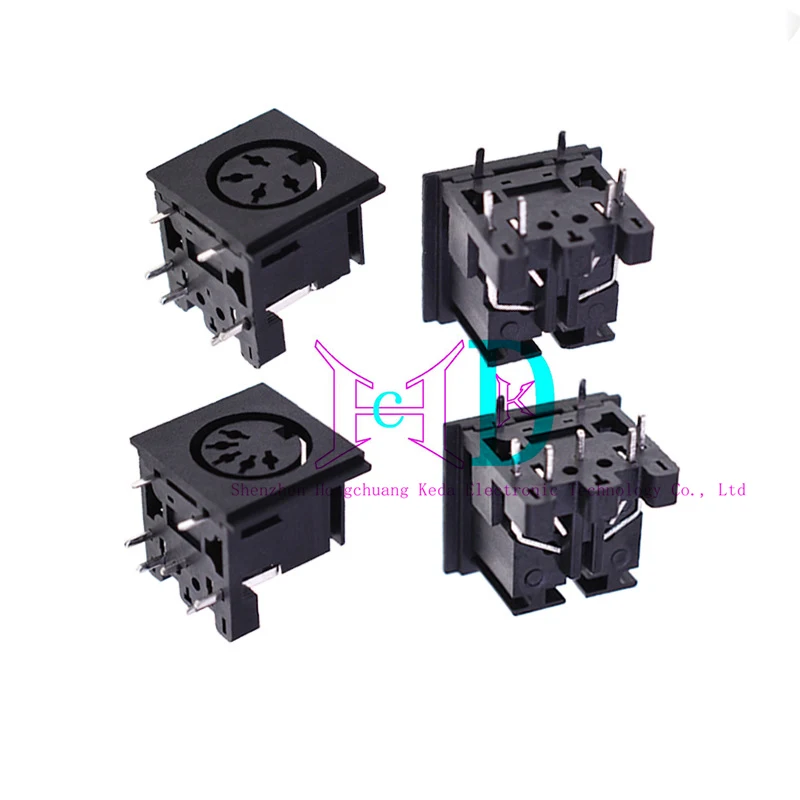 2 stücke DIN Audio Adapter MIDI Kabel 5 Pin DIN Stecker mit Kunststoff Griff Buchse Gespannt Panel Mount Chassis stecker