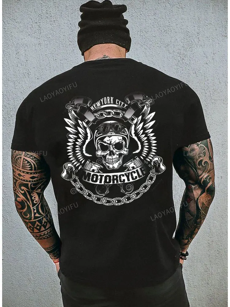 

Jesus cotton T-Shirt New Schwarzes T Shirt Old School Biker Iron Cross Skull Kreuz Dk109 Tops Ride To Live Motorcycle Tee Shirt