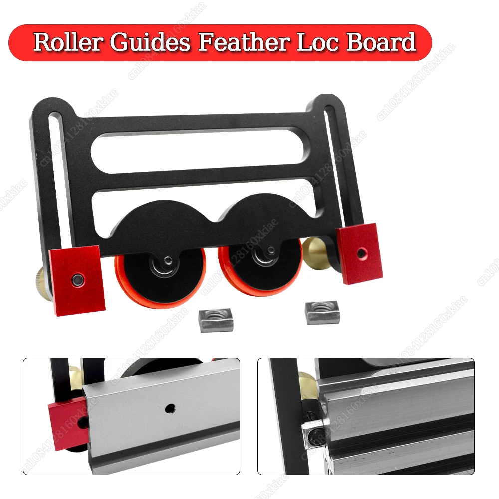 

1 Set Roller Guides Feather Loc Board Multi-purpose Clear-Cut Precision Stock Guides Anti Rebound Safety Pushing Auxiliary Tool