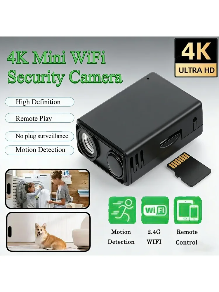 Nowa kamera bezpieczeństwa 4K WiFi bezprzewodowa do monitoringu wewnętrznego z detekcją ruchu, zdalnym podglądem i ochroną domu. — zdjęcie produktu 7