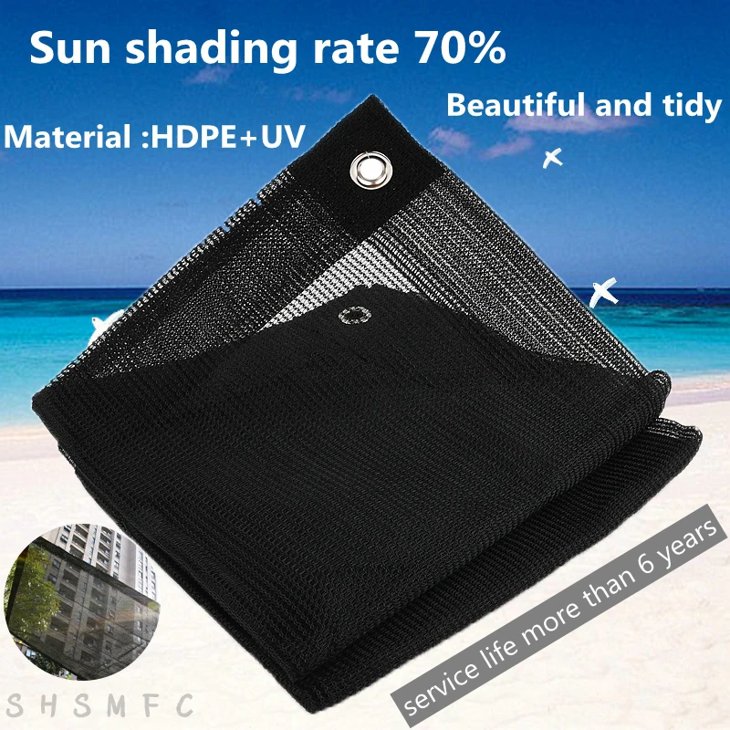 

Hi-quality Black HDPE Anti-UV Sun Shading Net Balcony Fence Sun-proof Garden Courtyard Sunblock Succulent Plant Sunshade Net