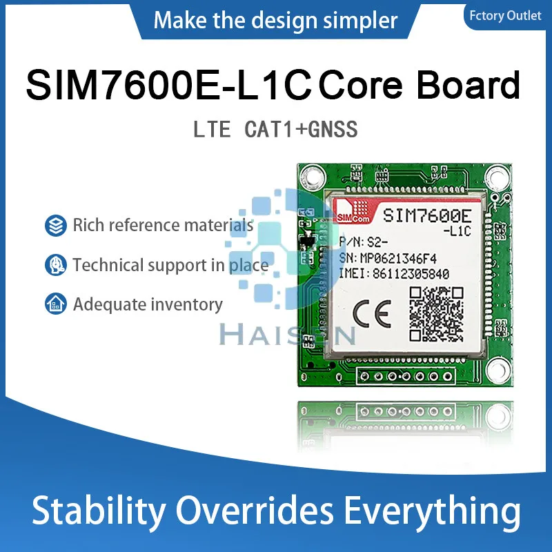 HAISEN SIMCOM SIM7600E-L1C Core Board SIM7600 SIM7600E LTE CAT1 GNSS Development Board SIM7600