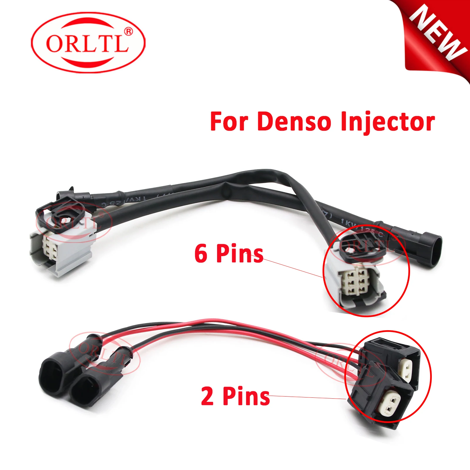 ORLTL 2 pines/6 pines arnés de detección de inyector diésel automático G4 líneas de inyector Common Rail para inyector piezoeléctrico Denso y Denso