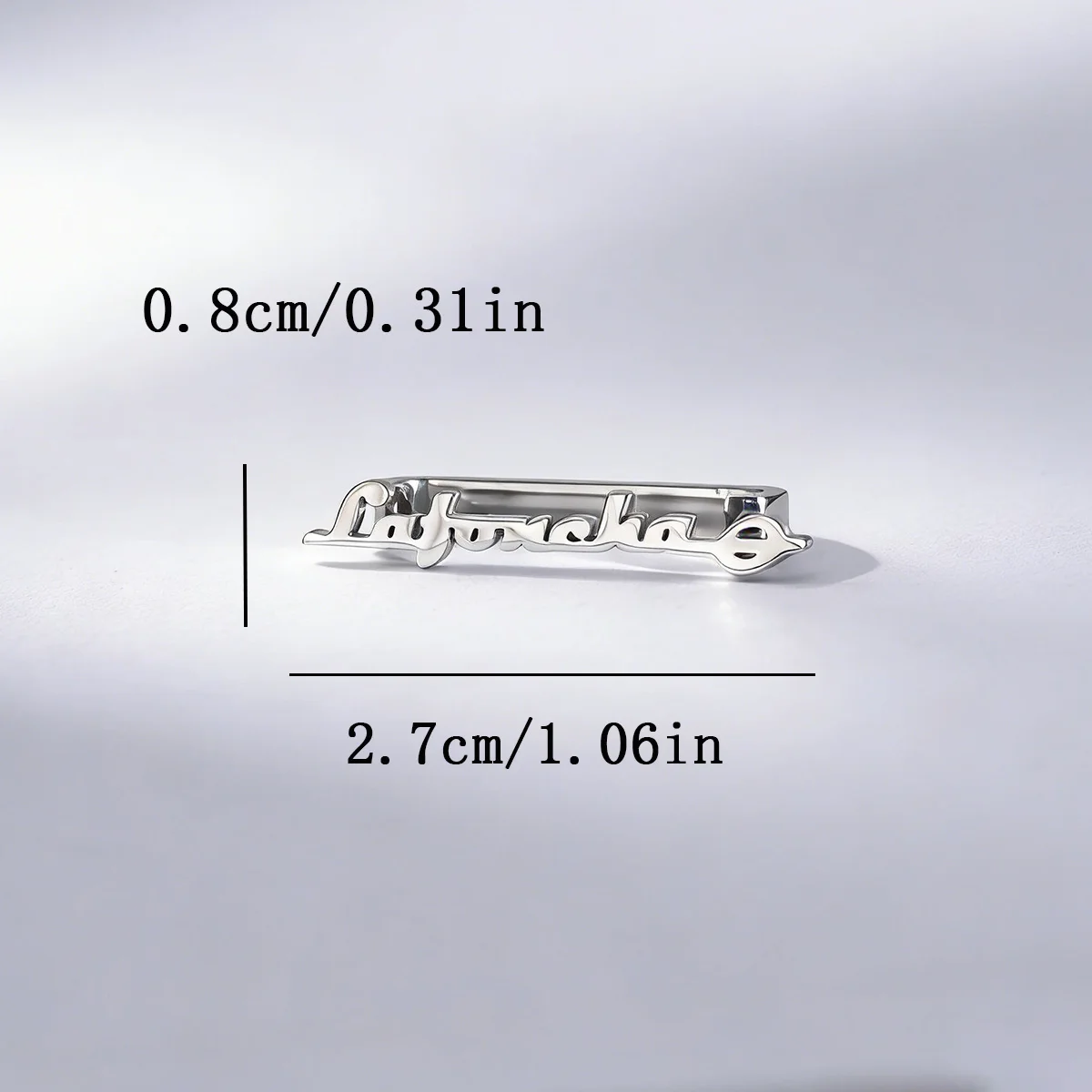 QIAMNI Custom Engraved Letters Watch Band Charm Stainless Steel Custom Name Watch Buckle Accessories Strap Decor Birthday Gift