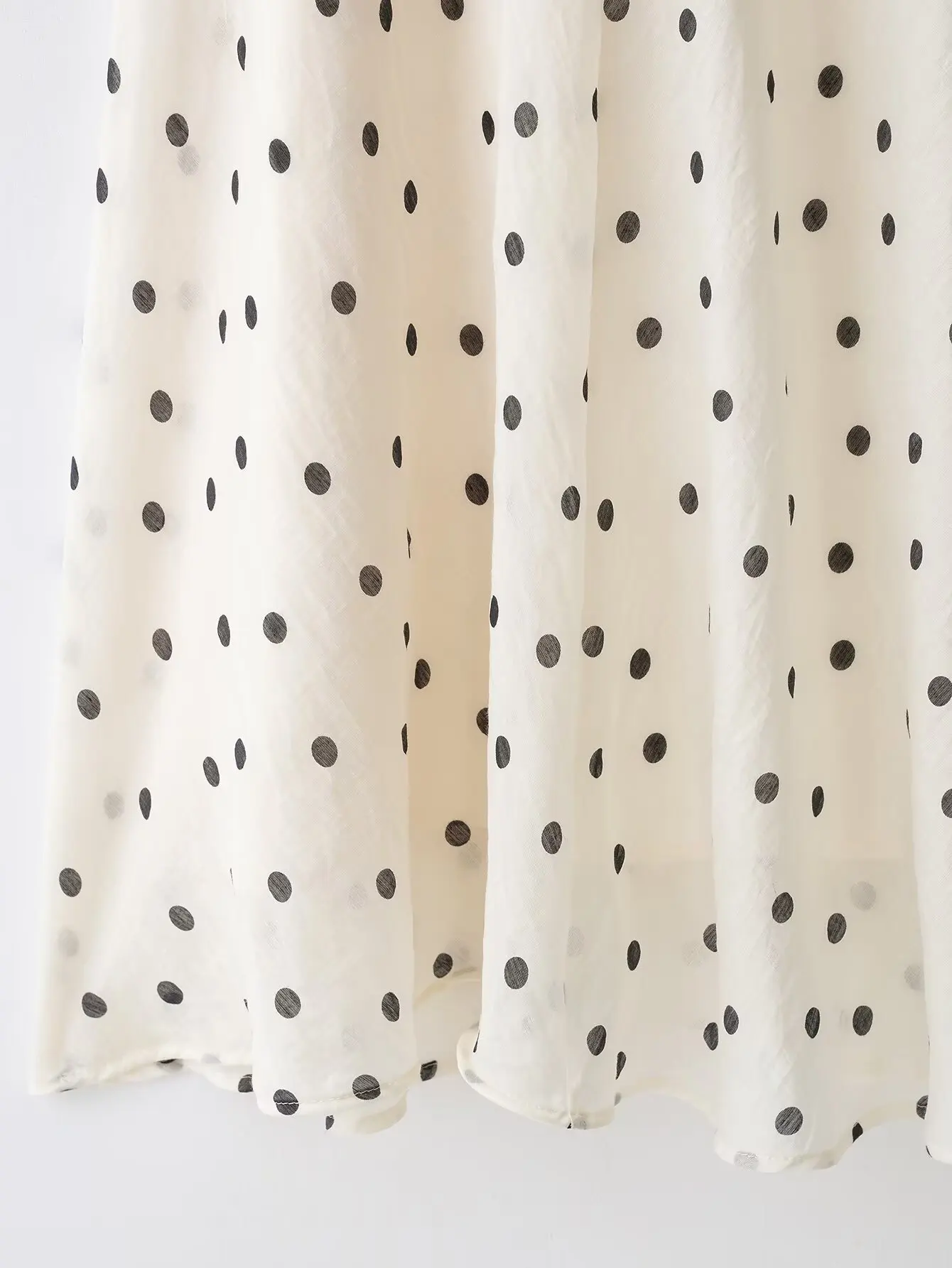 

European and American style women's retro polka dot A-line skirt women's high-waist slim versatile long skirt lace-up midi skirt