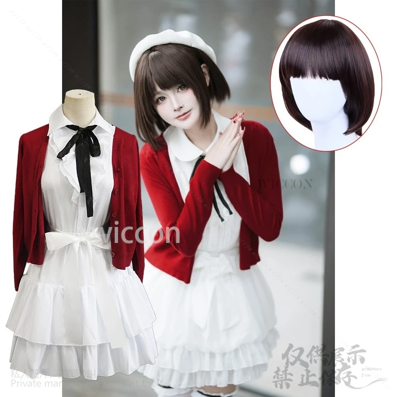 Anime Saenai Kanojo No Sodatekata Cosplay Katou Megumi Costume Dress Lovely Lolita Coat JK Uniform Cos Short Wigs Halloween Suit