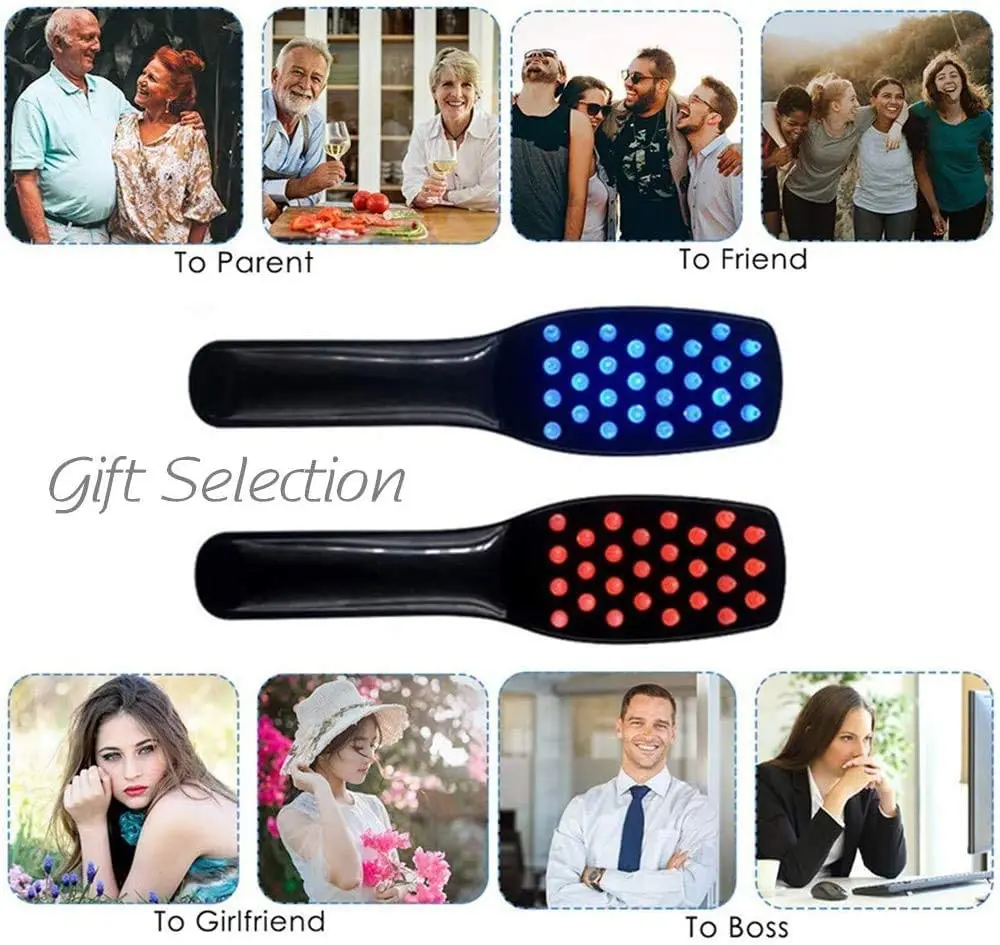 Phototherapy Scalp Massager Comb for Hair Growth Hair Regrowth Brush Anti Hair Loss Head Care Electric Massage Comb Brush