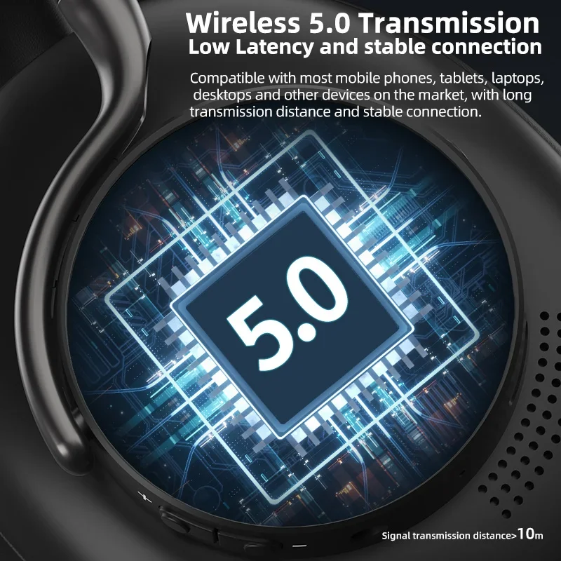KZ H10 سماعة ألعاب لاسلكية حقيقية 5.0 متوافقة مع بلوتوث سماعات إلغاء الضوضاء النشطة الرياضة HiFi DJ سماعة أذن لاسلكية