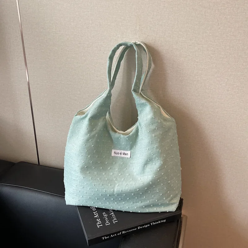 

2025 Women's Chic Canvas Tote - Spacious Shoulder & Handheld Purse for Effortless Student Commuting & Daily Use