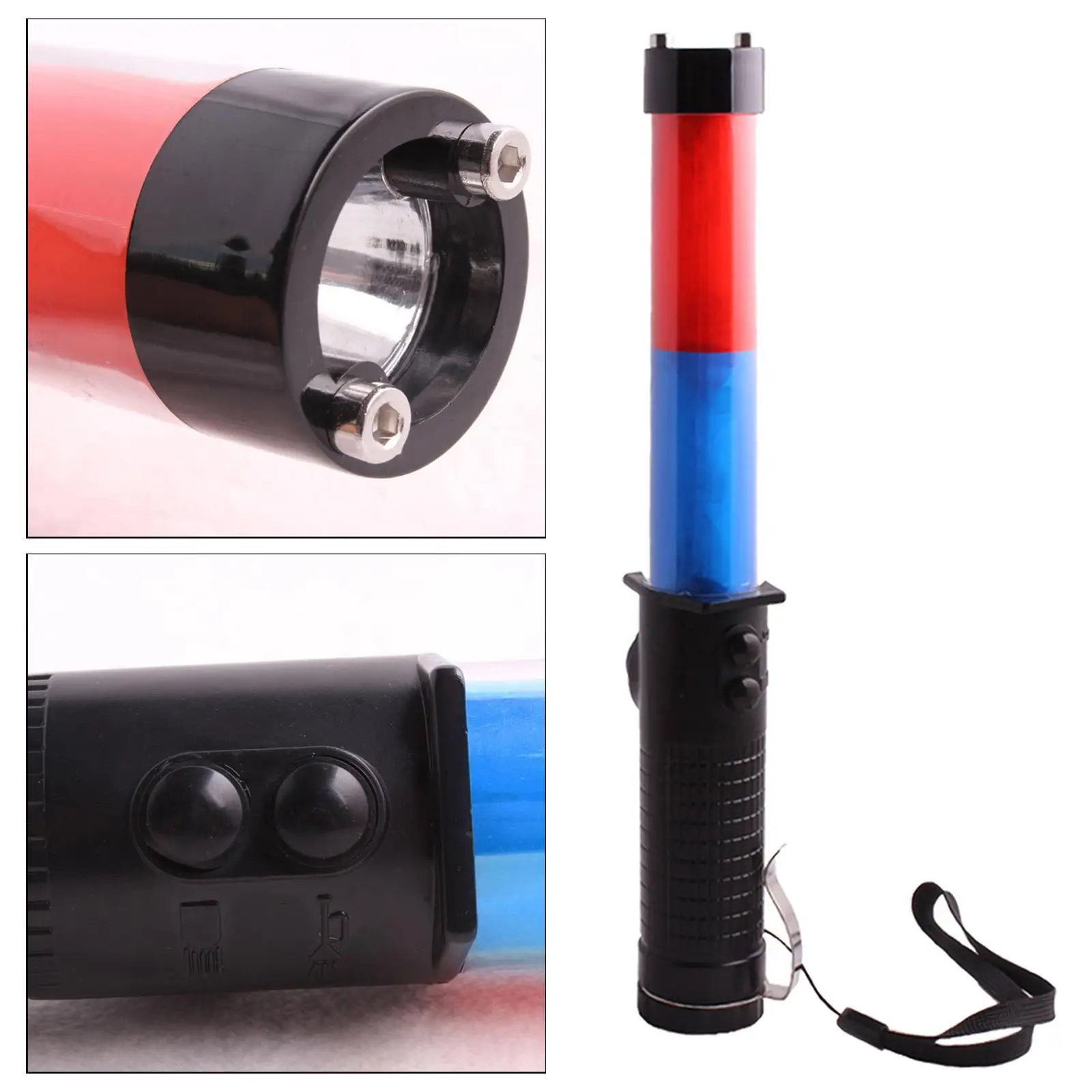 Traffic Wand Led Light Safety Road Control Stick Signal Warning Red