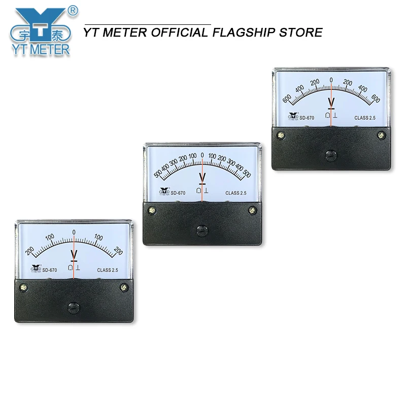 SD670 DC positive and negative voltmeter 5v ± 10v 15v 20v 30v 50v 100v 150v 200v bidirectional 30vdc75vdh670be670 pointer meter